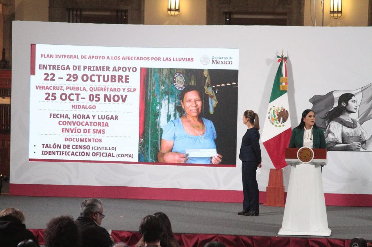 Gobierno federal entregará 20 mil pesos por casa afectada por la lluvias